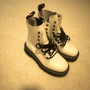 platform dr martins white